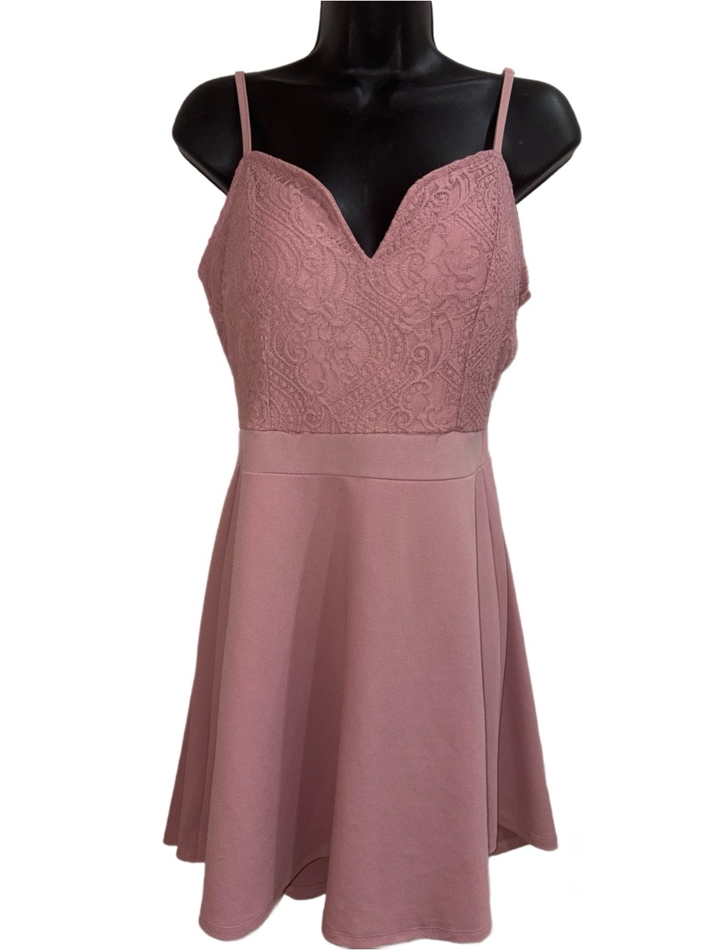Mauve Pink Lace Bodice A-Line Dress⭐️NWT⭐️